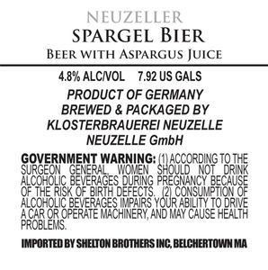 Neuzeller Spargel Bier May 2013