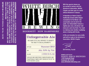 White Birch Brewing Unforgettable May 2013