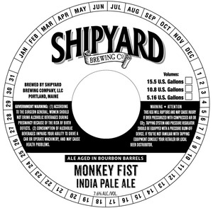 Shipyard Monkey Fist India Pale Ale May 2013