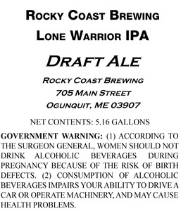 Rocky Coast Brewing Lone Warrior