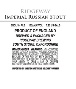 Ridgeway Brewing Imperial Russian Stout May 2013