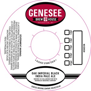 Genesee Brew House Oak Imperial Black India Pale Ale May 2013