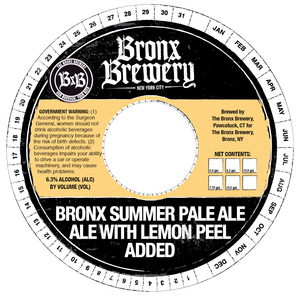 The Bronx Brewery Bronx Summer Pale Ale May 2013