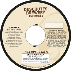 Deschutes Brewery Black Butte Xxv May 2013