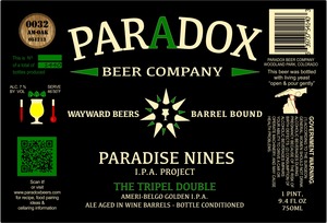 Paradox Beer Company Inc The Tripel Double May 2013