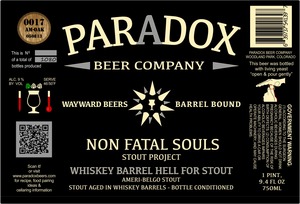 Paradox Beer Company Inc Whiskey Barrel Hell For Stout