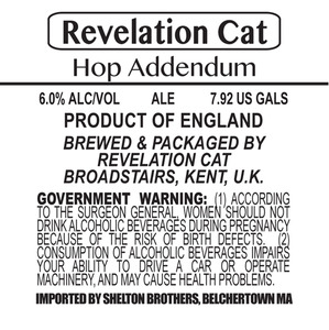 Revelation Cat Hop Addendum May 2013