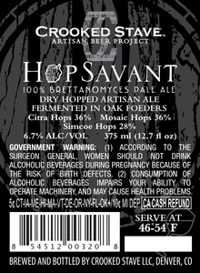 Hopsavant Brettanomyces Pale Ale