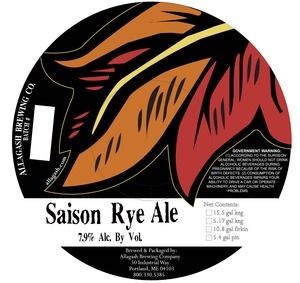 Allagash Brewing Company Saison Rye May 2013
