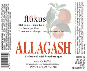 Allagash Brewing Company Fluxus May 2013