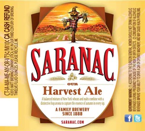 Saranac Harvest Ale June 2013