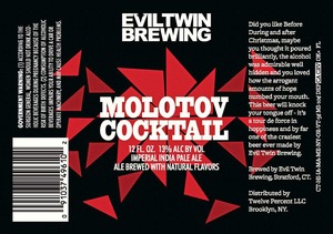 Evil Twin Brewing Molotov Cocktail June 2013