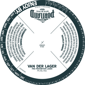 Portland Brewing Van De Lager June 2013