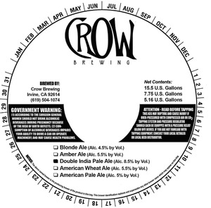 Crow Brewing Double India Pale June 2013