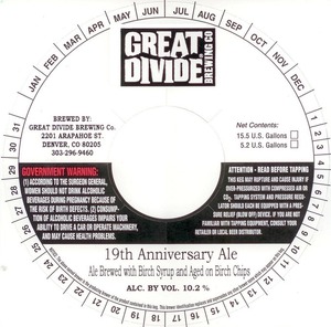 Great Divide Brewing Co 19th Anniversary