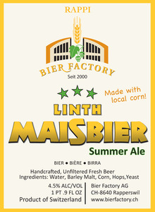 Rappi Bier Factory Linth Mais Bier June 2013