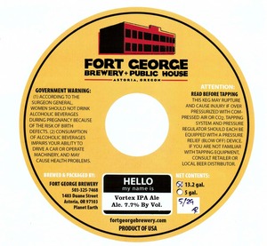 Fort George Brewery Vortex IPA June 2013