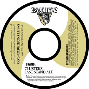 Smuttynose Brewing Co. Clusters Last Stand June 2013