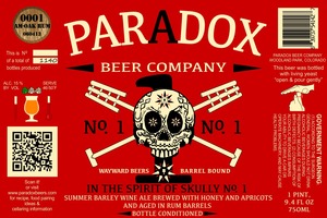 Paradox Beer Company Inc In The Spirit Of Skully Barrel No. 1