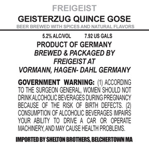 Freigeist Geisterzug Quince Gose June 2013