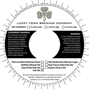 Lucky Town Brewing Company Pub Ale