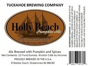 Tuckahoe Brewing Company Holly Beach Pumpkin Ale June 2013