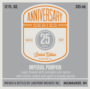 Lakefront Brewery Imperial Pumpkin June 2013