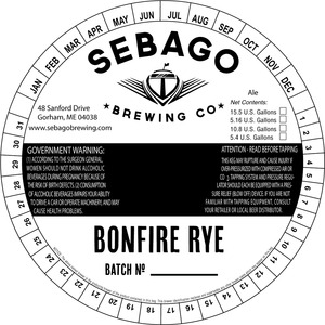 Sebago Brewing Company Bonfire Rye June 2013