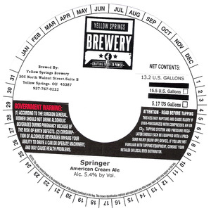 Yellow Springs Brewery Springer June 2013