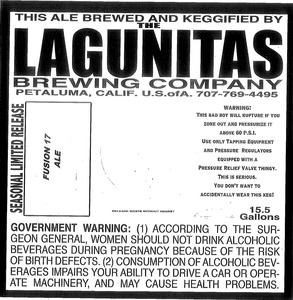 The Lagunitas Brewing Company Fusion 17 June 2013