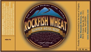 Blue Mountain Brewery Rockfish Wheat July 2013