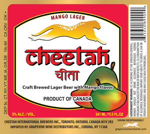 Cheetah Mango Lager June 2013