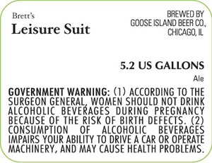 Goose Island Beer Co. Leisure Suit June 2013