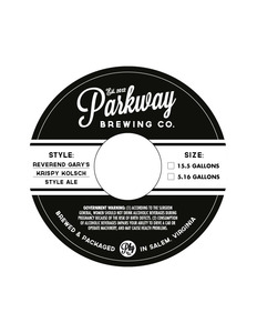 Reverend Gary's Krispy Kolsch Style Ale 