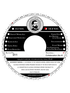 Adelberts Brewery Collaboration Ale #1 June 2013