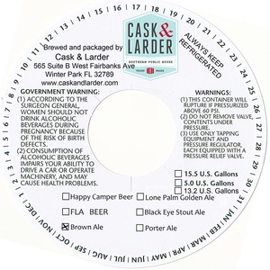 Cask & Larder Brown Ale June 2013