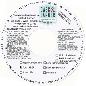 Cask & Larder Fla Beer June 2013