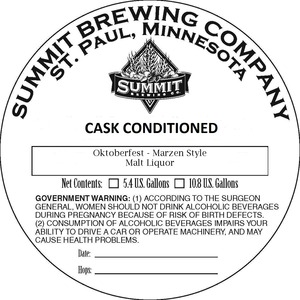 Summit Brewing Company Oktoberfest July 2013