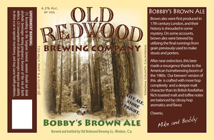 Old Redwood Brewing Company Bobbyh's Brown Ale June 2013