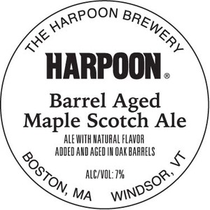 Harpoon Barrel Aged Maple Scotch Ale July 2013