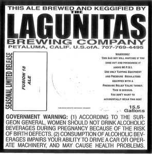 The Lagunitas Brewing Company Fusion 18 July 2013