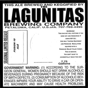 The Lagunitas Brewing Company Fusion 19 July 2013