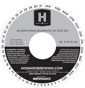 Howard Brewing Company Blowing Rock Belgian Style Pale