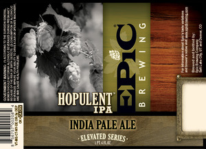 Epic Brewing Company Hopulent IPA July 2013