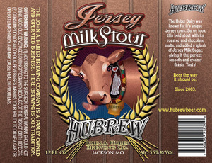Hubrew Jersey Milk Stout July 2013