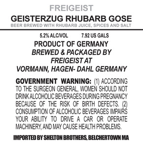 Freigiest Geisterzug Rhubarb Gose July 2013