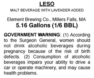 Element Brewing Company Leso July 2013