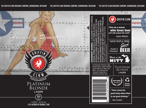 Griffin Claw Brewing Company Platinum Blonde