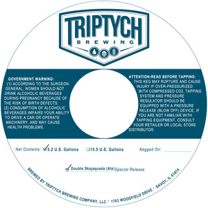 Triptych Brewing Double Skajaquada July 2013