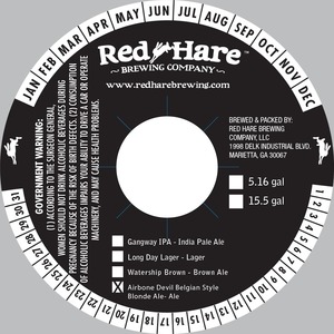 Red Hare Airborne Devil Belgian Style Blonde Ale July 2013